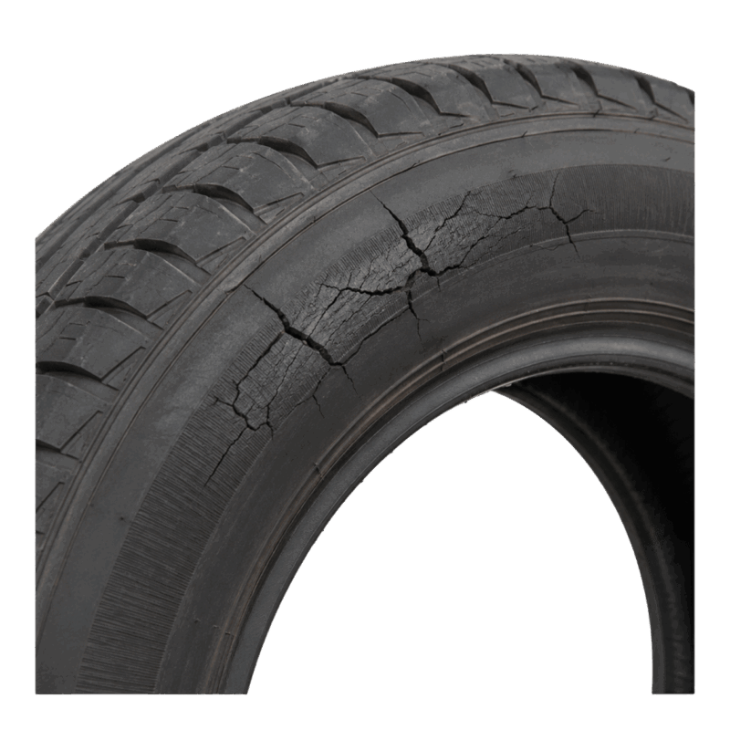cracked tyre sidewall