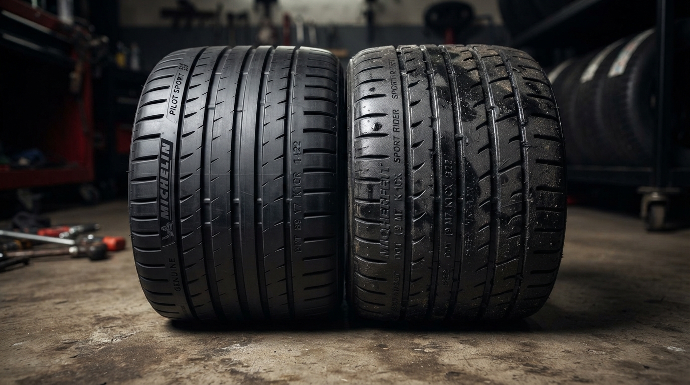 how to spot fake tyres